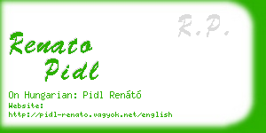 renato pidl business card