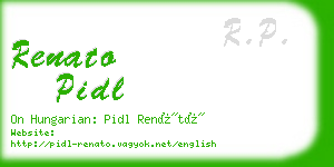 renato pidl business card